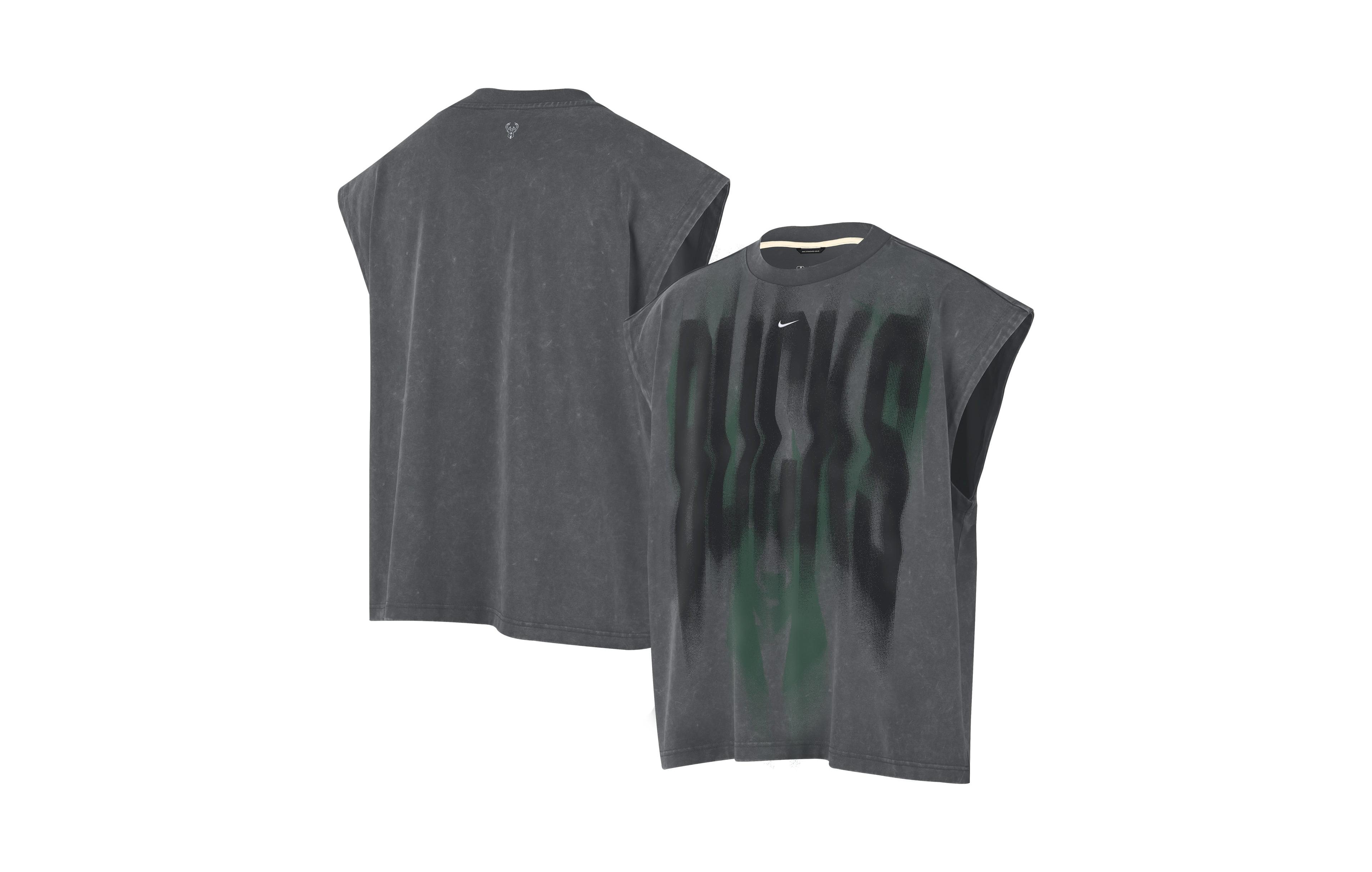 Nike Men's Charcoal/ White Memphis Grizzlies Pregame Sleveless Icon Tank T- Shirt