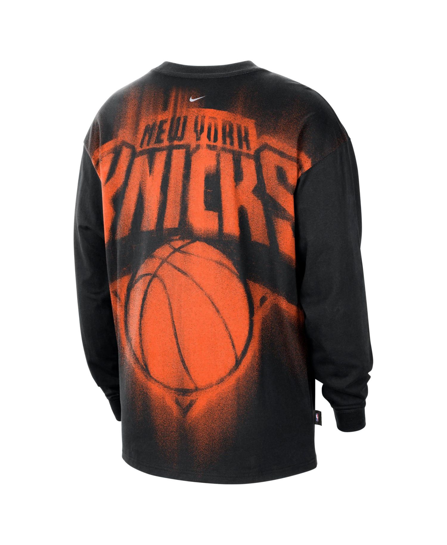 Men's Black New York Knicks 2026 Standard Issue Pre-Game Performance Long Sleeve T-Shirt