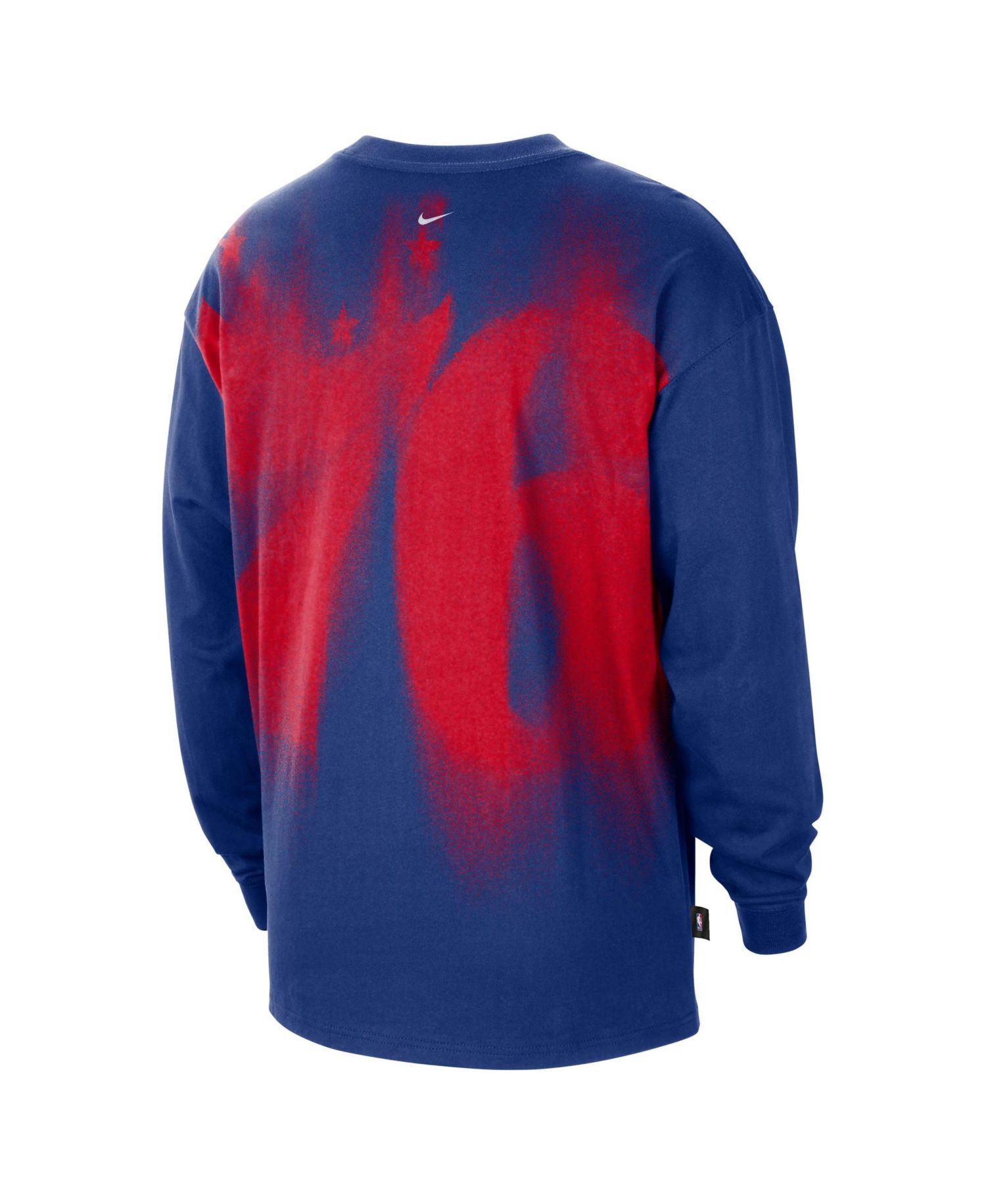 Men's Rush Blue Philadelphia 76ers 2026 Standard Issue Pre-Game Performance Long Sleeve T-Shirt
