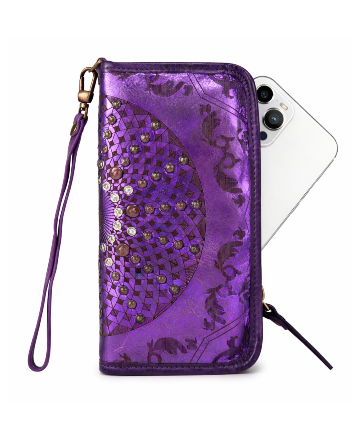 Mola Leather Clutch