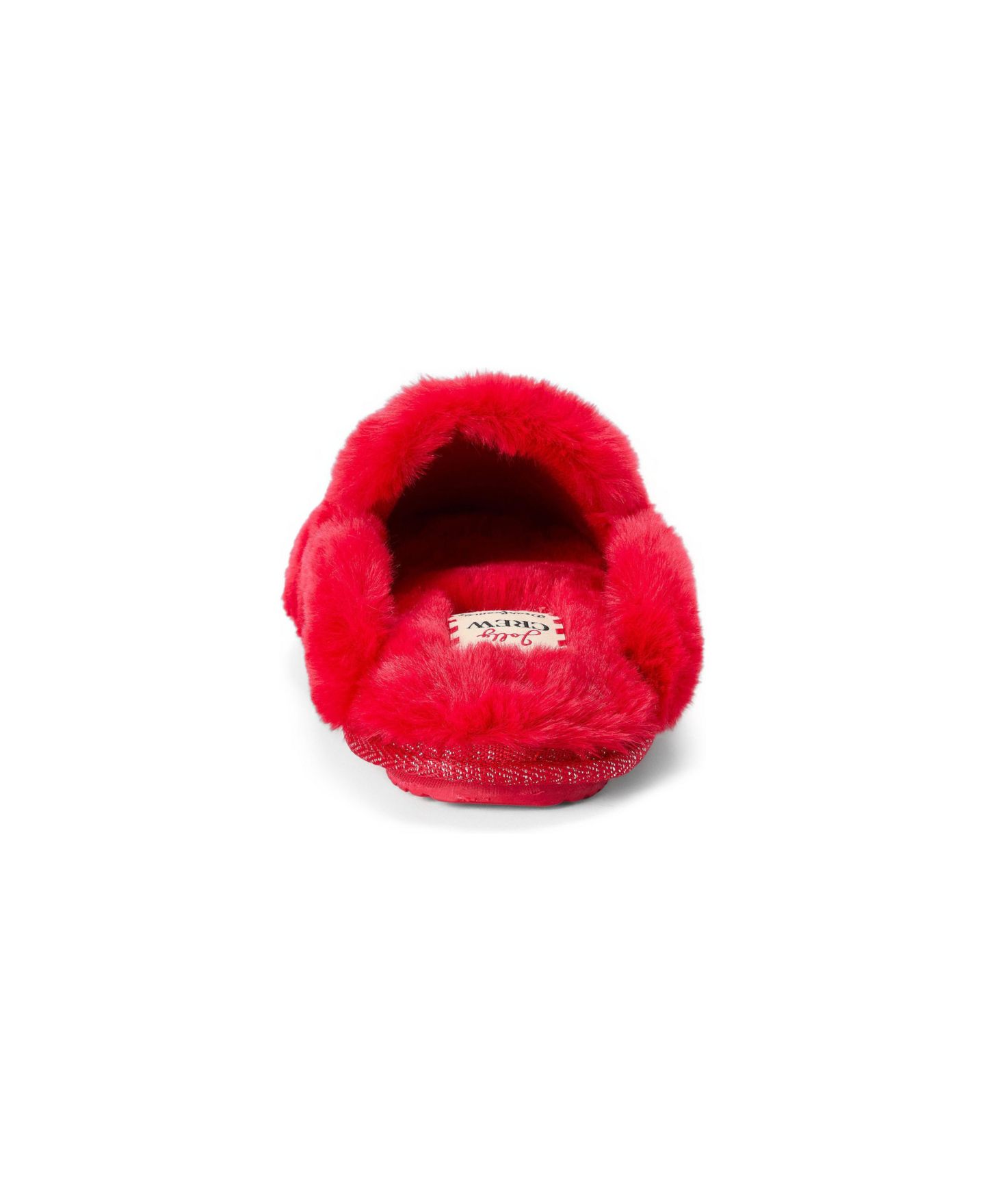 Женские тапочки Dearfoams Holiday Fur Shaped Tab Scuff Slippers, цвет: Cayenne — фото 3