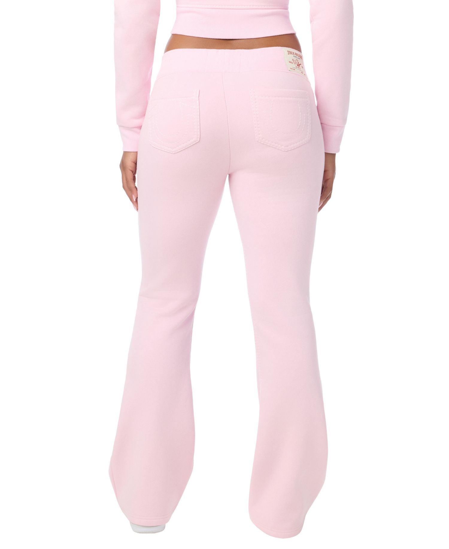 Women's Raw Edge Big T Pull-On Cotton-Blend Bootcut Pants
