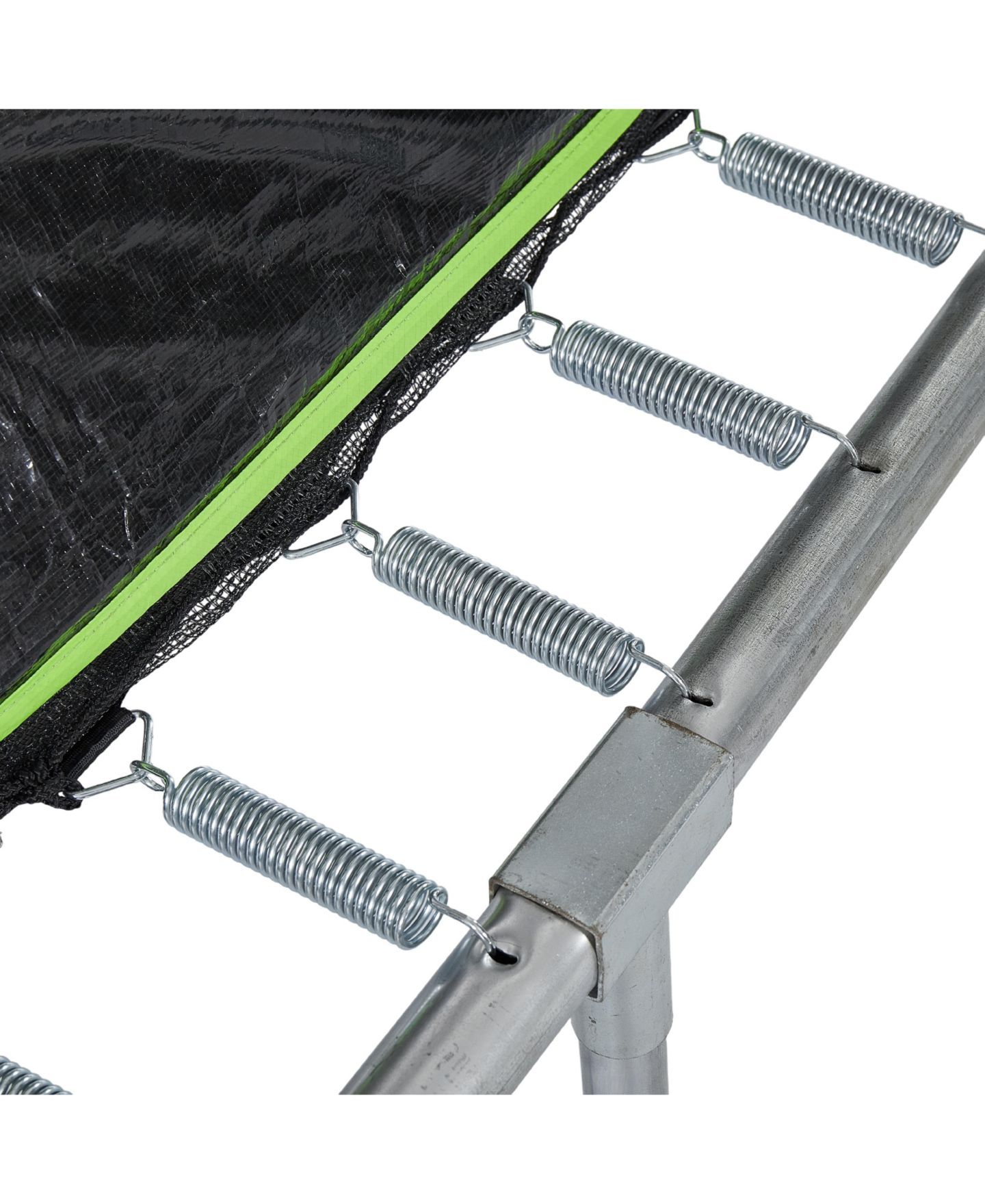 Детская игрушка JumpKing 7ft x 10ft Rectangular Trampoline with Patented Safety Enclosure, Ages 6+, цвет: Чёрный / Лаймовый зелёный — фото 3