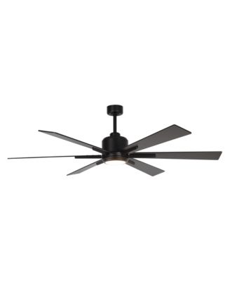 65 Modern Matte Plywood 6-blade LED Ceiling Fan with Light and Remote