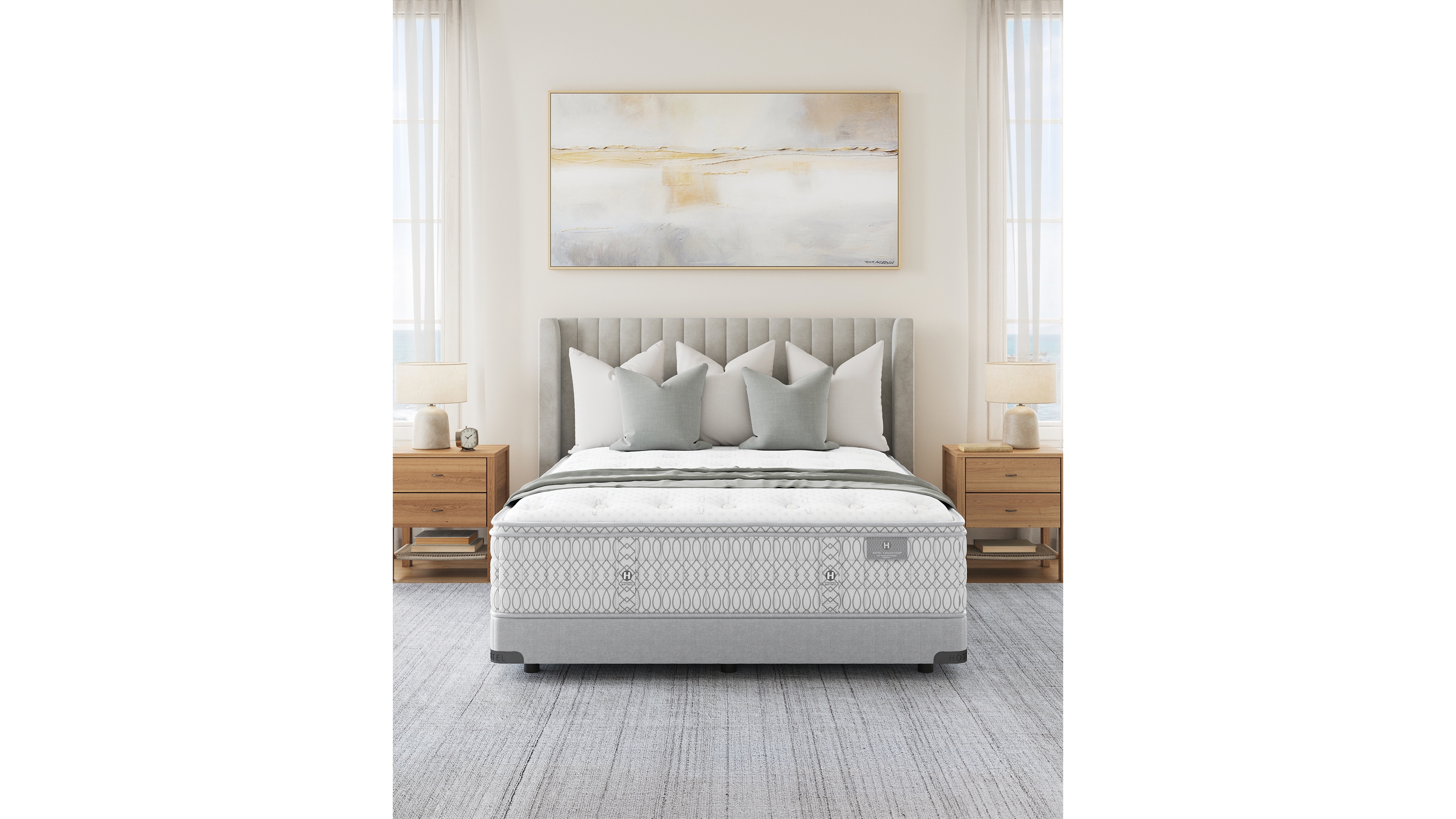 Hotel Collection by Aireloom Handmade 13.5" Plush Luxe Top Mattress Set, Queen