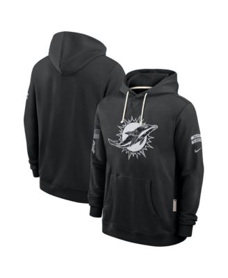 Men's Black Miami Dolphins 2026 Salute to Service Sideline Pullover Hoodie