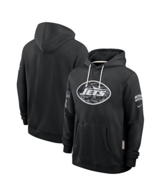 Men's Black New York Jets 2026 Salute to Service Sideline Pullover Hoodie
