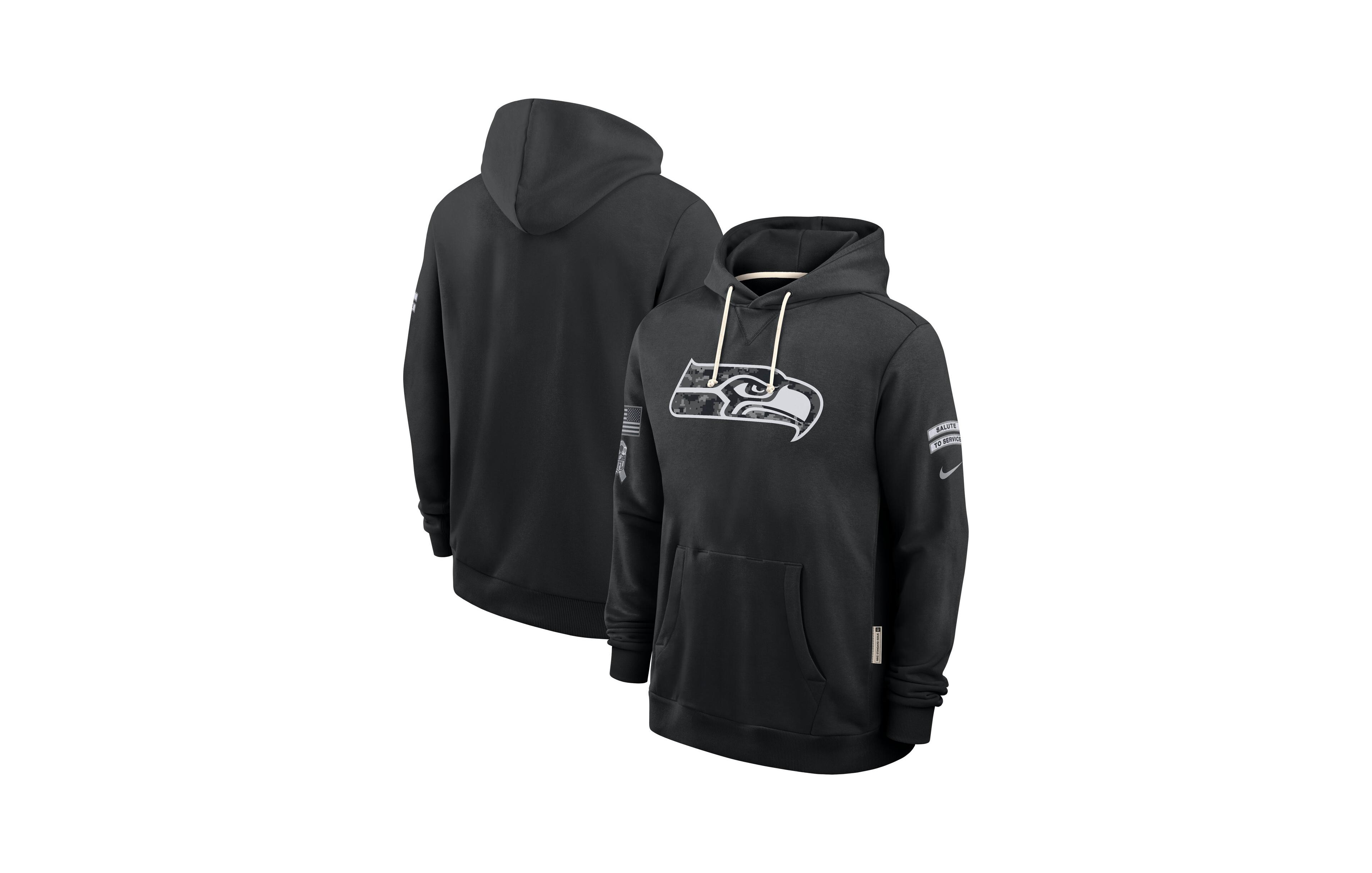 Nike Men's Black Seattle Seahawks Sideline Pullover Hoodie