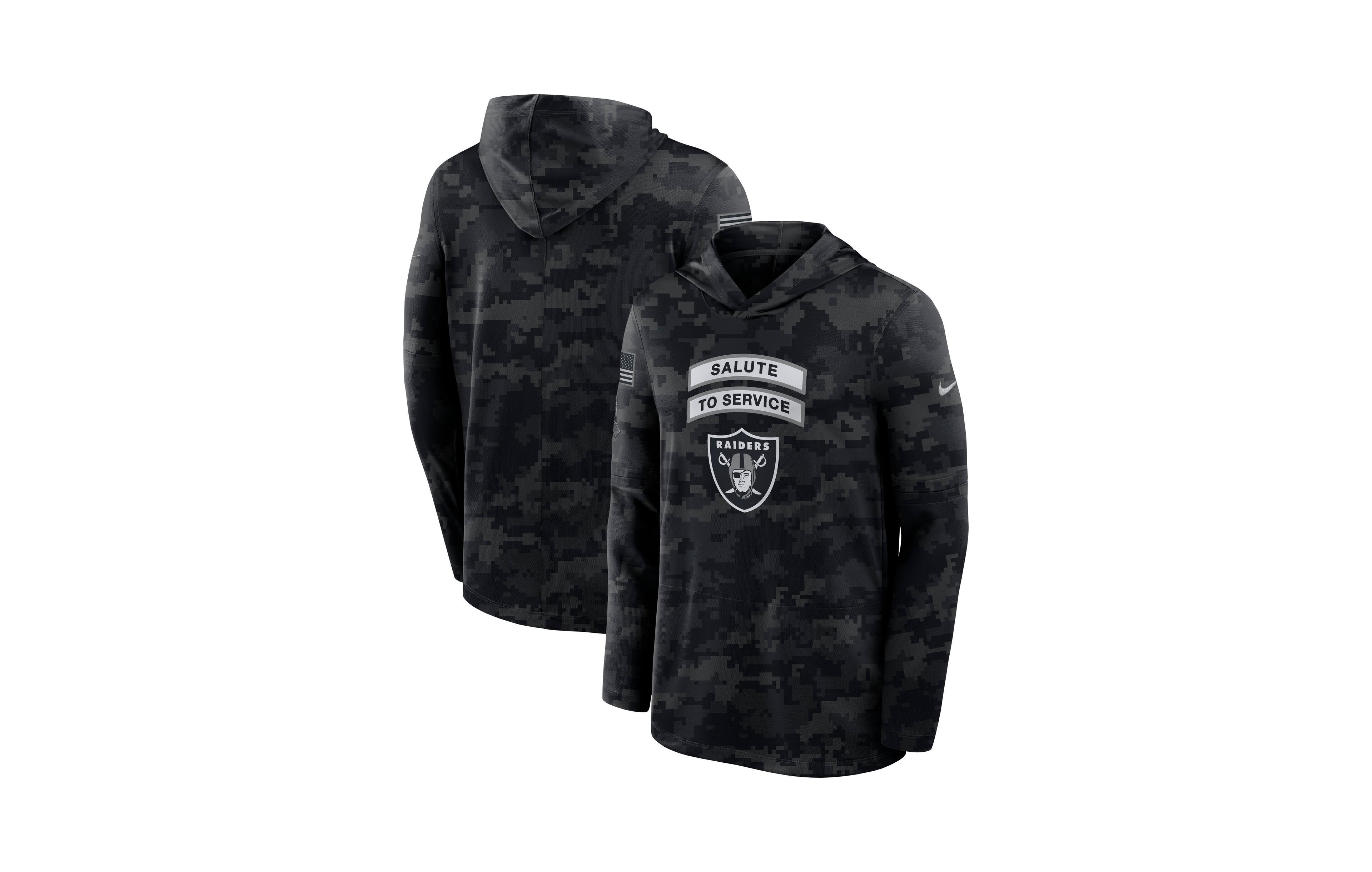 Nike Men's Black Las Vegas Raiders Sideline Lightweight Hooded Pullover