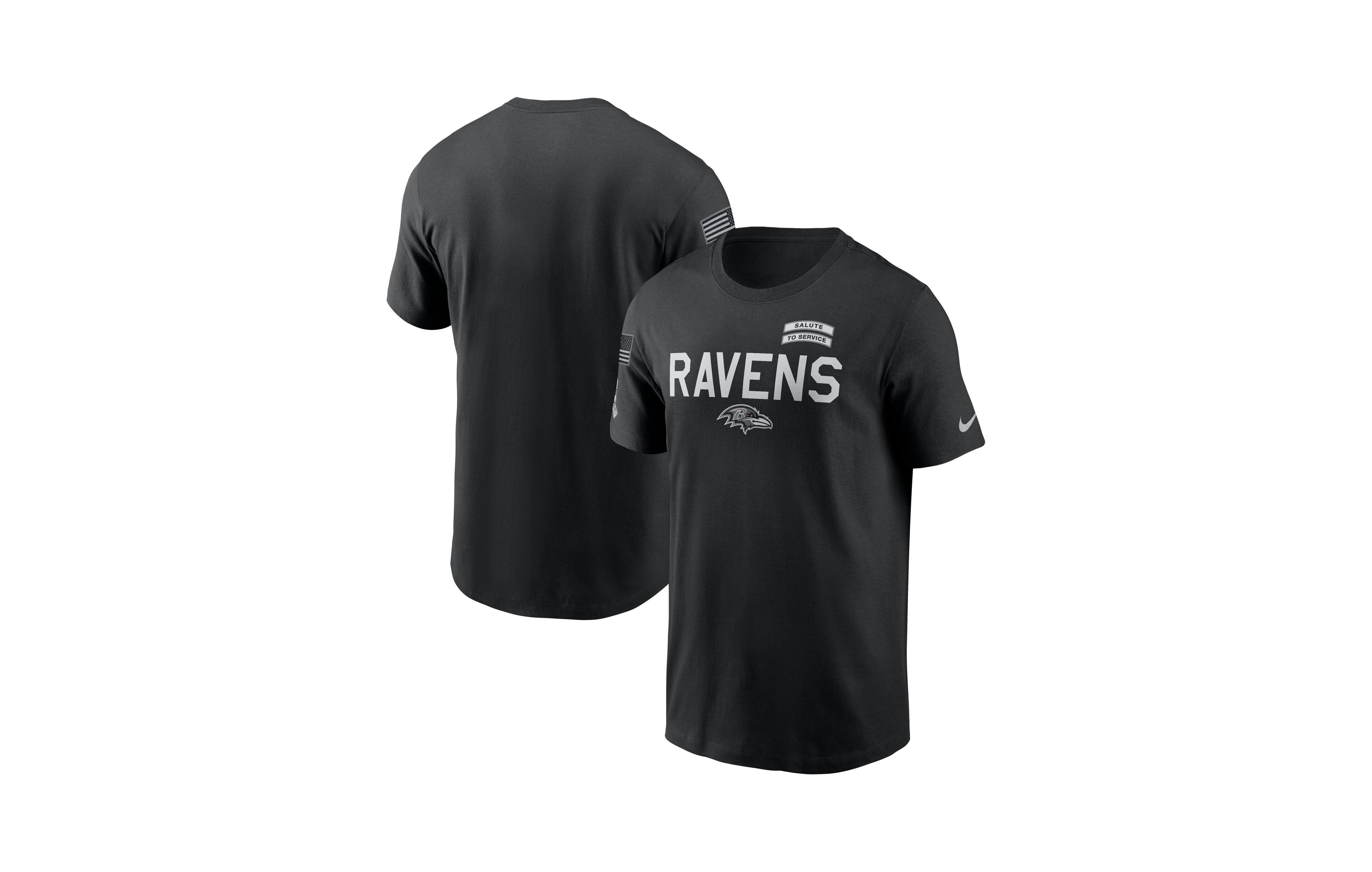 Nike Men's Black Baltimore Ravens Sideline Dri-fit T-Shirt