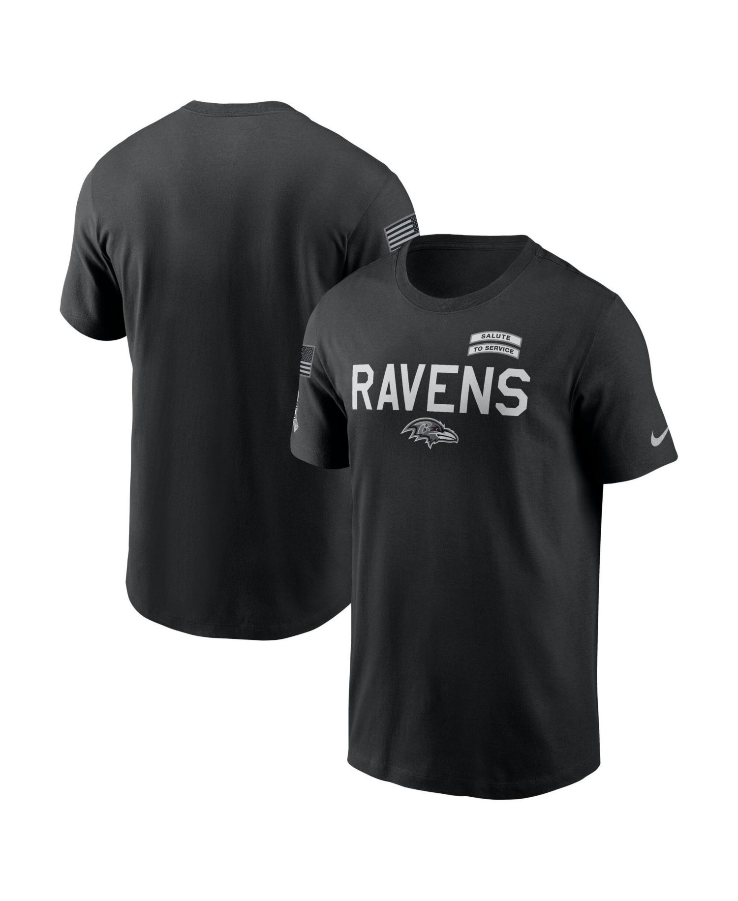 Men's Black Baltimore Ravens 2026 Salute to Service Sideline Dri-FIT T-Shirt