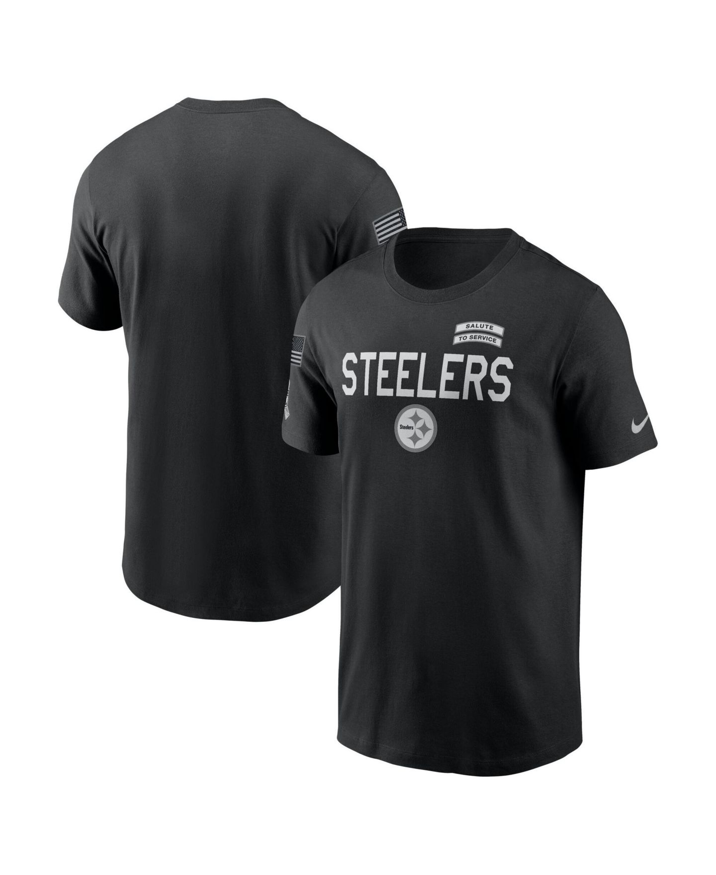 Мужская футболка Nike Black Pittsburgh Steelers 2026 Salute to Service Sideline Dri-FIT — фото 1