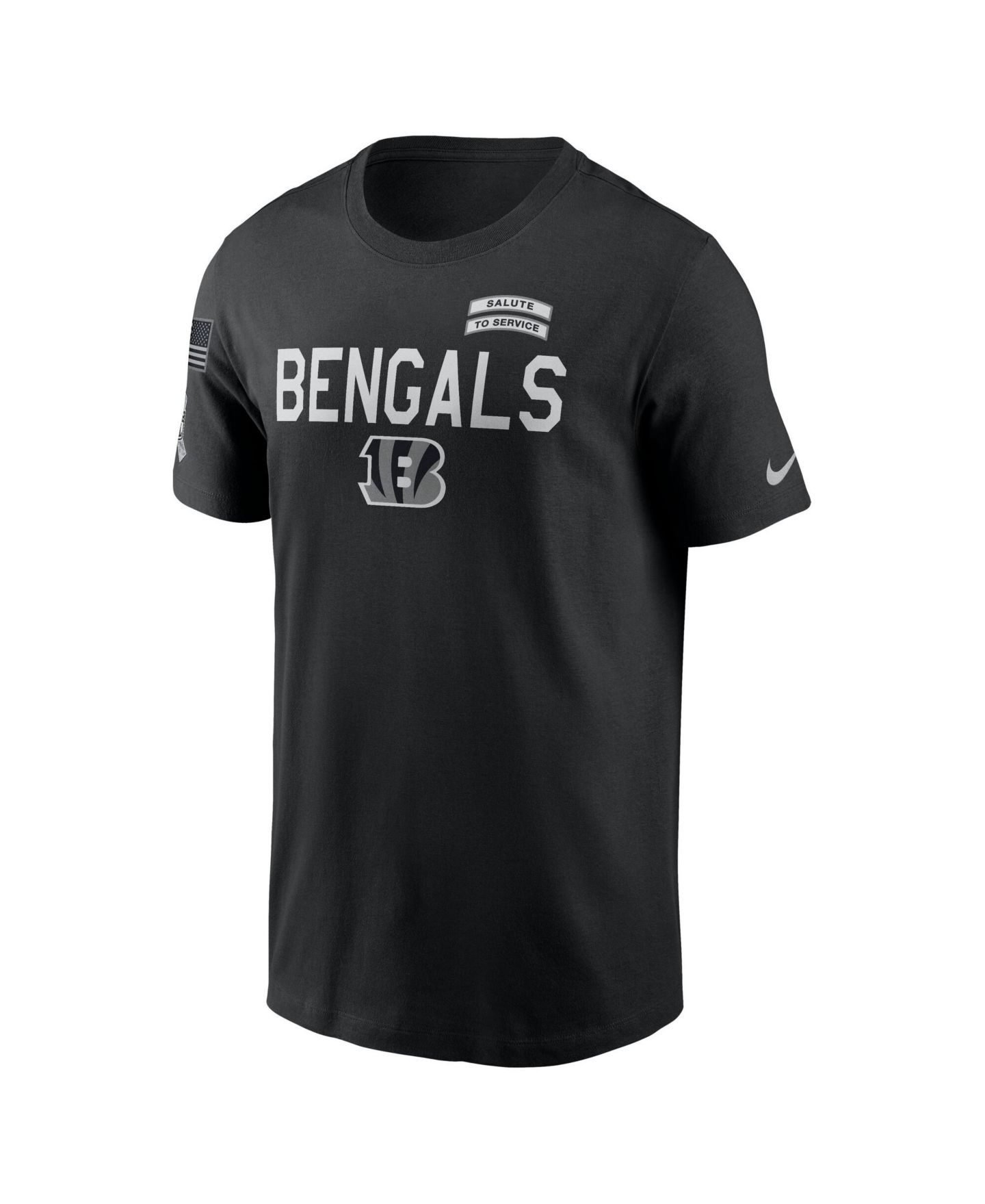 Мужская футболка Nike Black Cincinnati Bengals 2026 Salute to Service Sideline Dri-FIT — фото 2