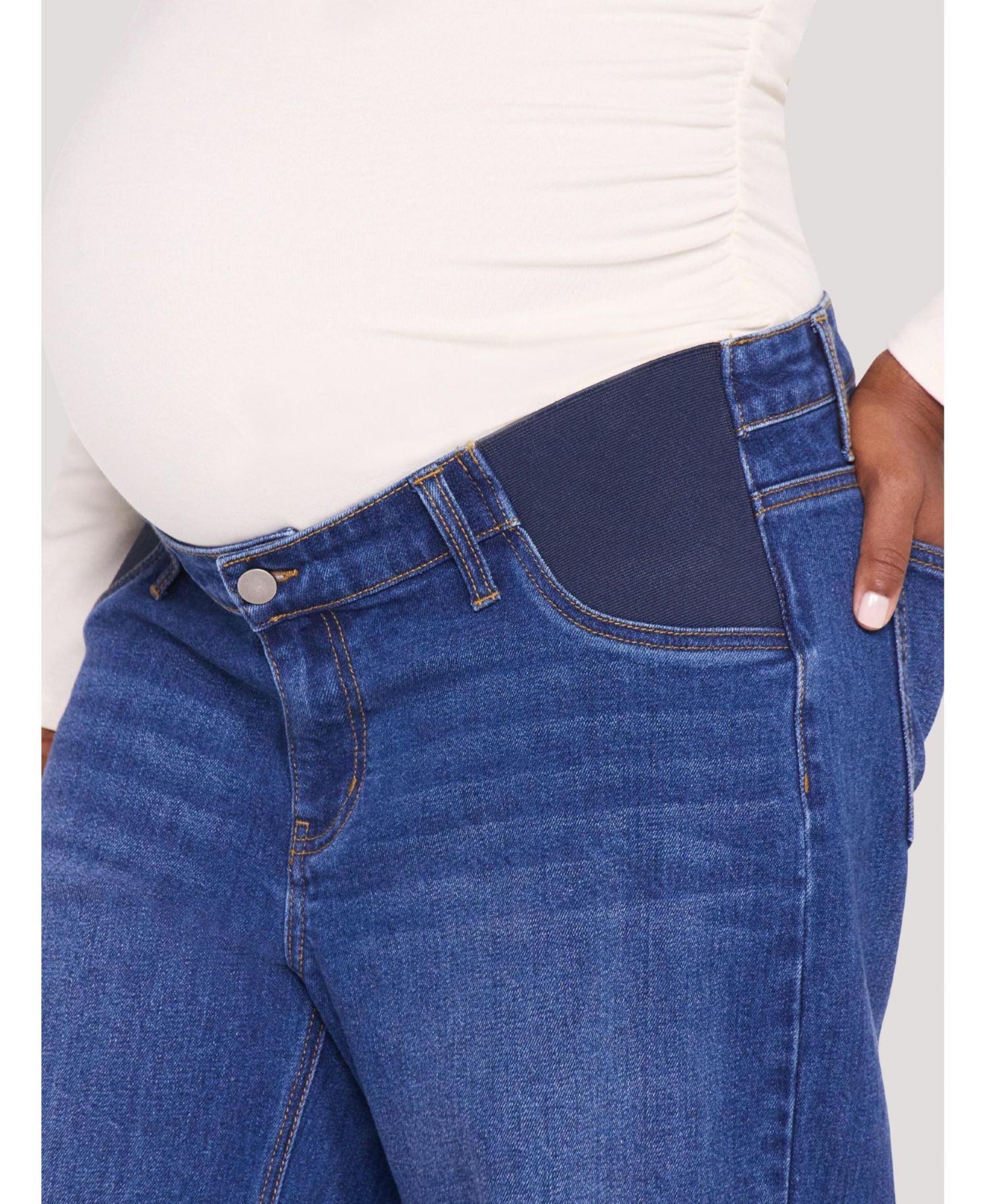 Maternity Under-the-Belly Wide-Leg Jeans