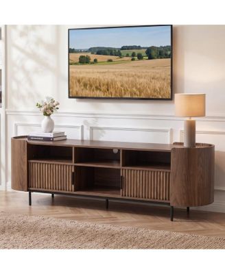 70.86 TV Stand with Sliding Doors and Shelves