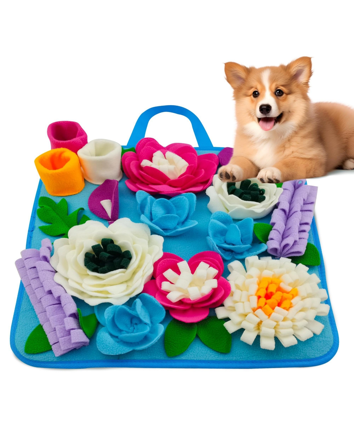 Magicorange Dog Snuffle Mat Interactive Foraging Toy Non Slip Portable Durable Mental Stimulation Pet Feeding