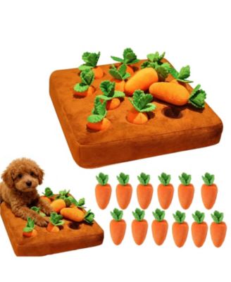 Carrot Dog Snuffle Mat Interactive Plush Puzzle Pet Toy