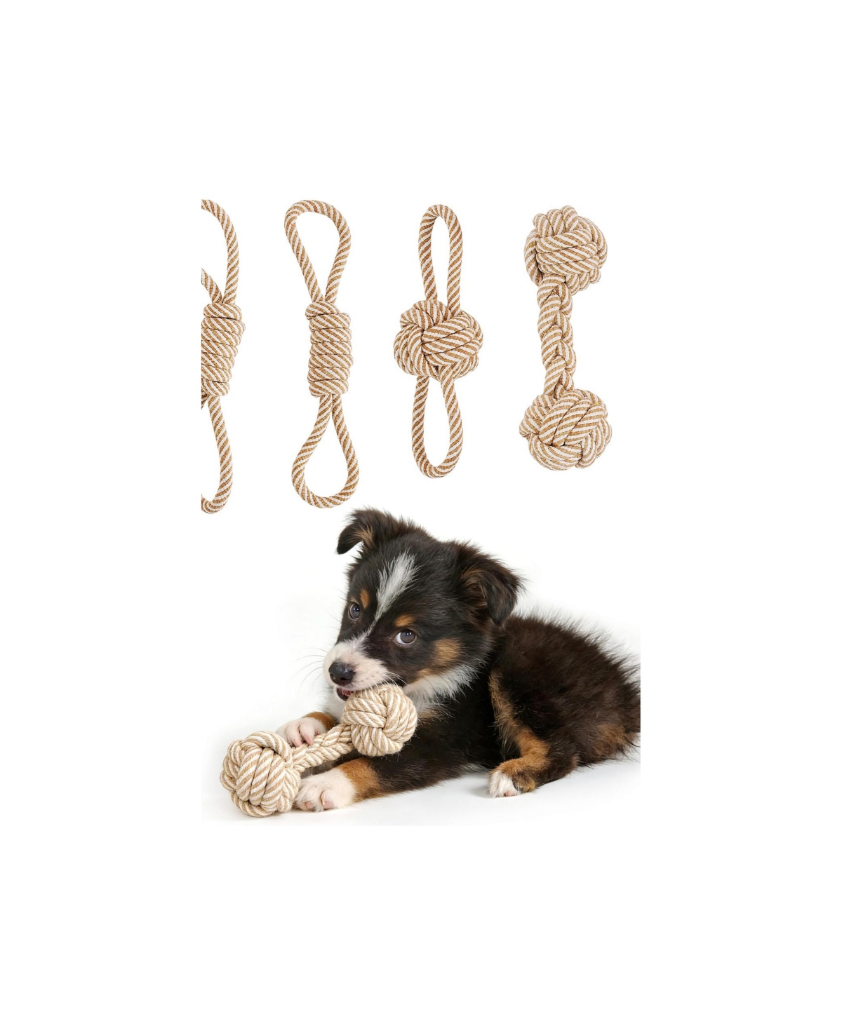 Magicorange Durable Cotton Rope Dog Chew Toy For Small Medium Dogs Teething Relief Tug Of War - Open Miscellaneous 961