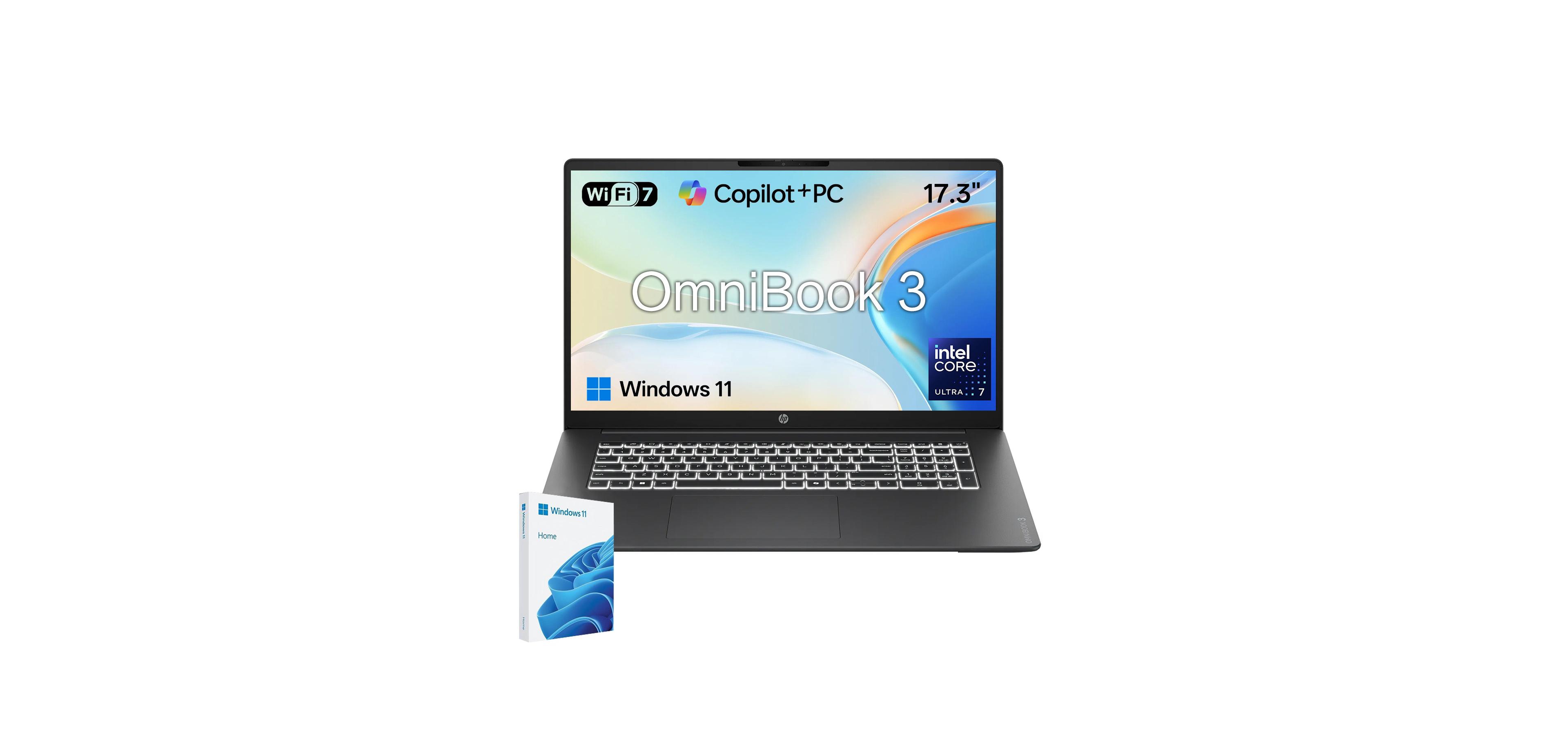 Hp OmniBook 3 Intel Core Ultra 7 255U 32GB 17.3" Fhd Laptop