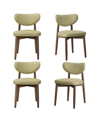 4 Piece Wooden Dining Chair Set for Dining Room and Kitchen
