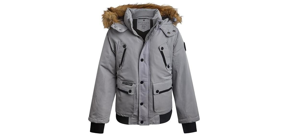 Spyder Boys 7-20 Parka Jacket - Pewter