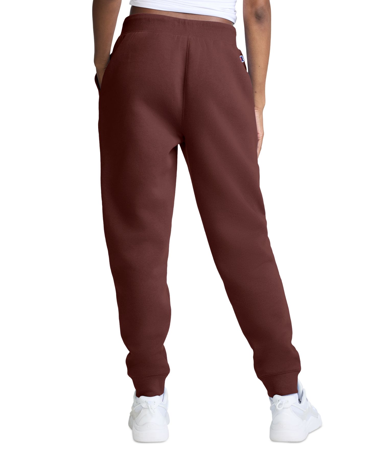 Женские брюки Champion Powerblend Fleece Pull-On Joggers with Side Pockets, цвет: Шоколадный — фото 5