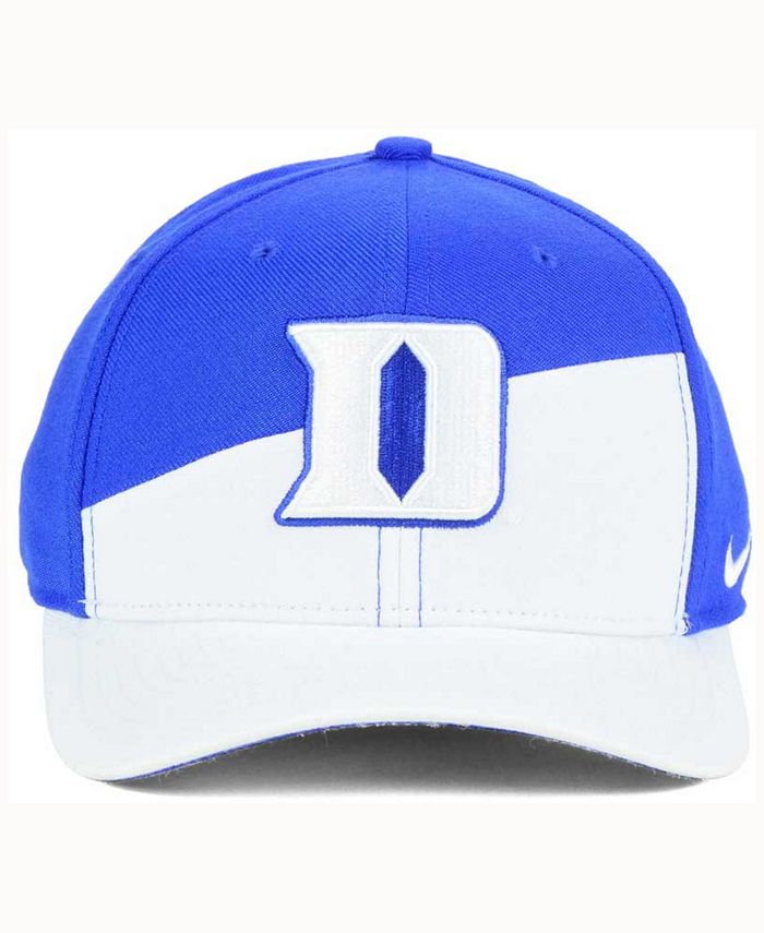 Nike Duke Blue Devils Verbiage Swoosh Flex Cap - Macy's