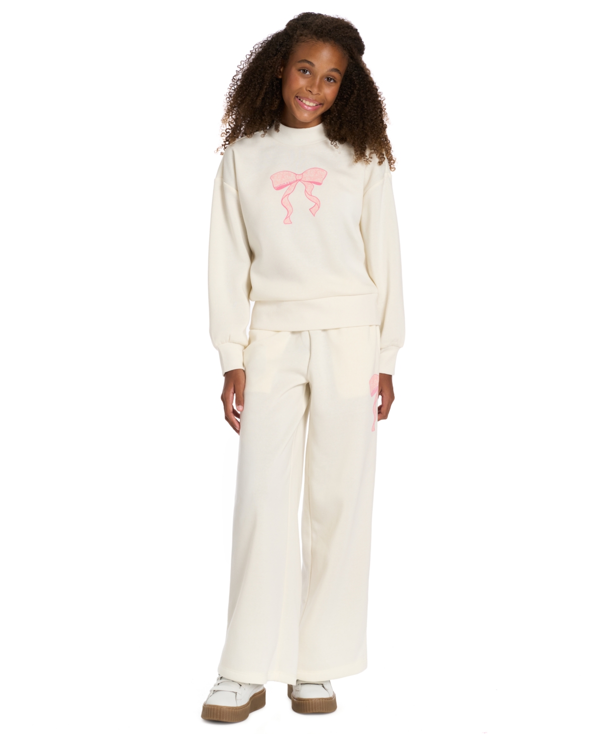 Scotch & Soda Girls' 4-6X Crewneck Long-Sleeve Sweatshirt and Wide-Leg Pants, 2-Piece Set