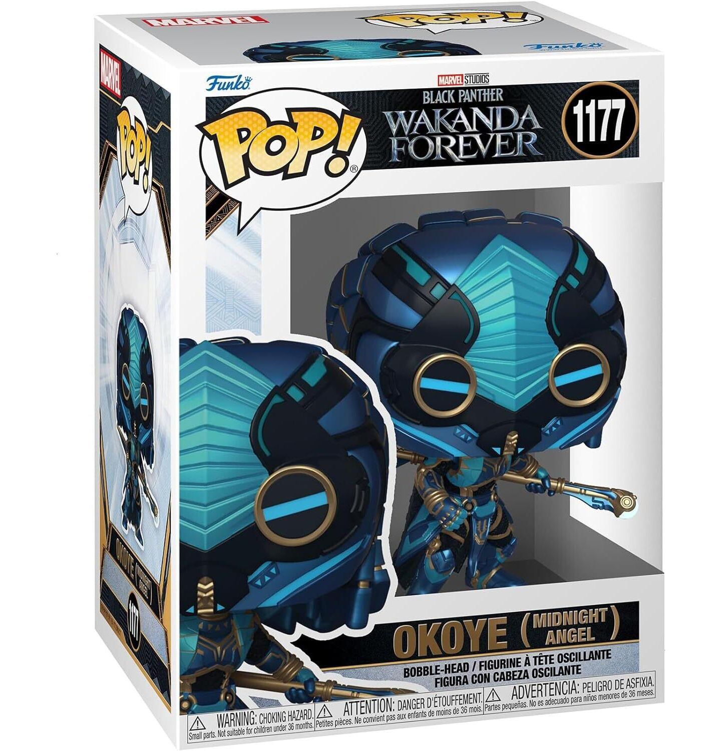 Детская фигурка Funko Pop! Marvel Black Panther: Wakanda Forever Okoye (Midnight Angel) Vinyl Bobblehead Figure, Ages 3+, цвет: Open Miscellaneous — фото 2