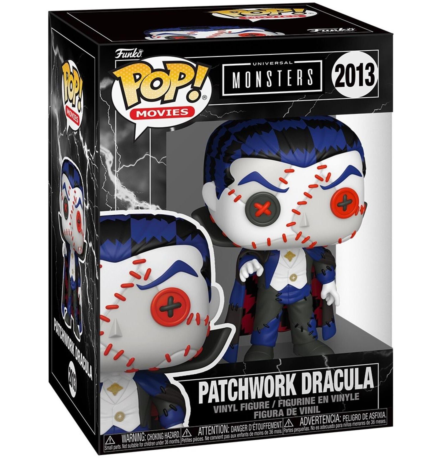 Детская фигурка Funko Pop! Universal Monsters Patchwork Dracula Vinyl, от 5 лет, цвет: Open Miscellaneous — фото 3