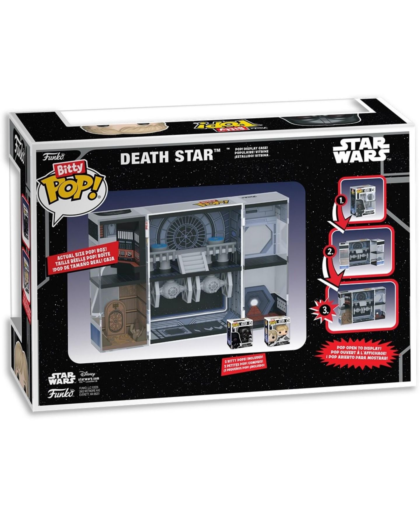Игровой набор Funko Bitty Boxes Star Wars Death Star, 3 предмета, от 3 лет, цвет: Чёрный — фото 2