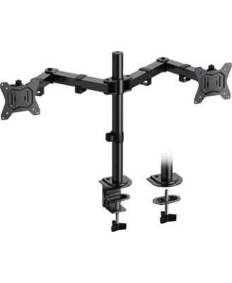 Dual Adjustable Desk-Mounted Monitor Arm for Two 32" Monitors with VESA Mounting
