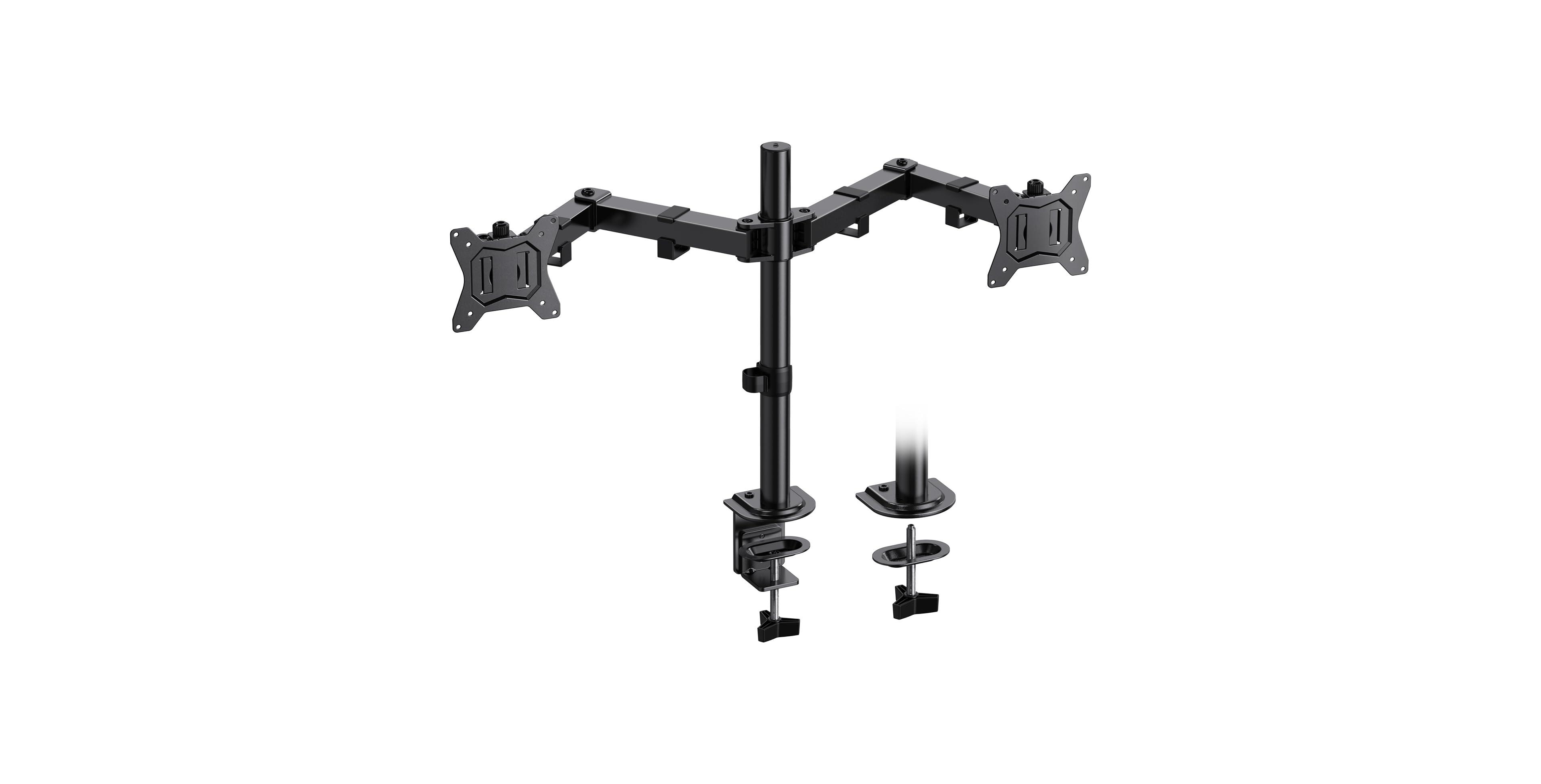 Lofree Dual Adjustable Desk-Mounted Monitor Arm for Two 32" Monitors with Vesa Mounting