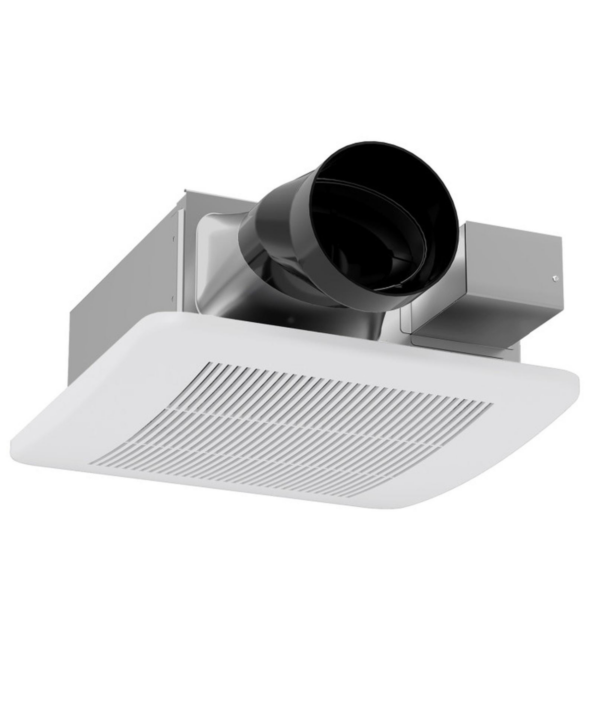 Hongge Ceiling Mount Bathroom Exhaust Fan with Selectable 50 to 110 Cfm Airflow and 4 Inch Duct - White