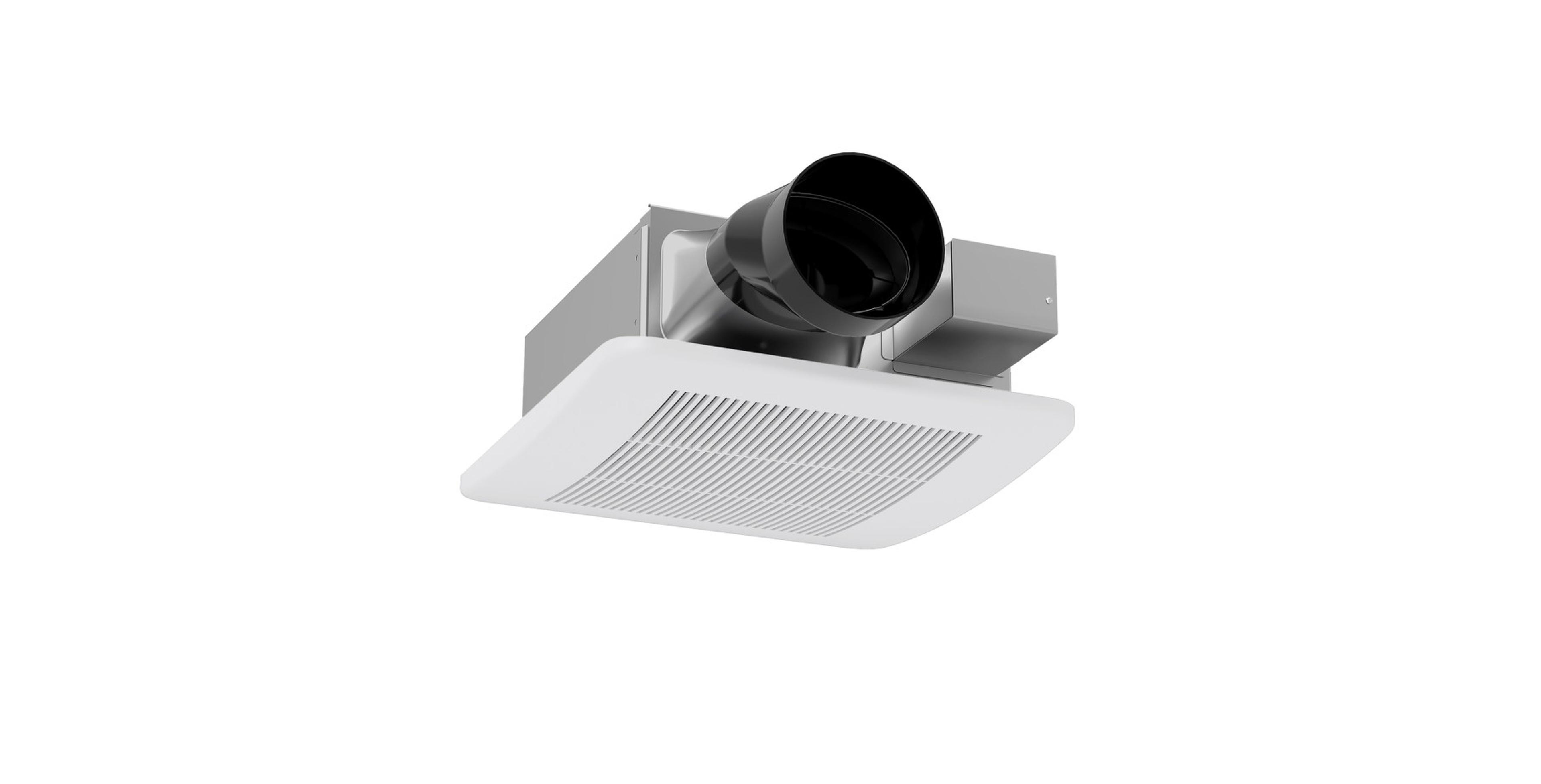 Hongge Ceiling Mount Bathroom Exhaust Fan with Selectable 50 to 110 Cfm Airflow and 4 Inch Duct