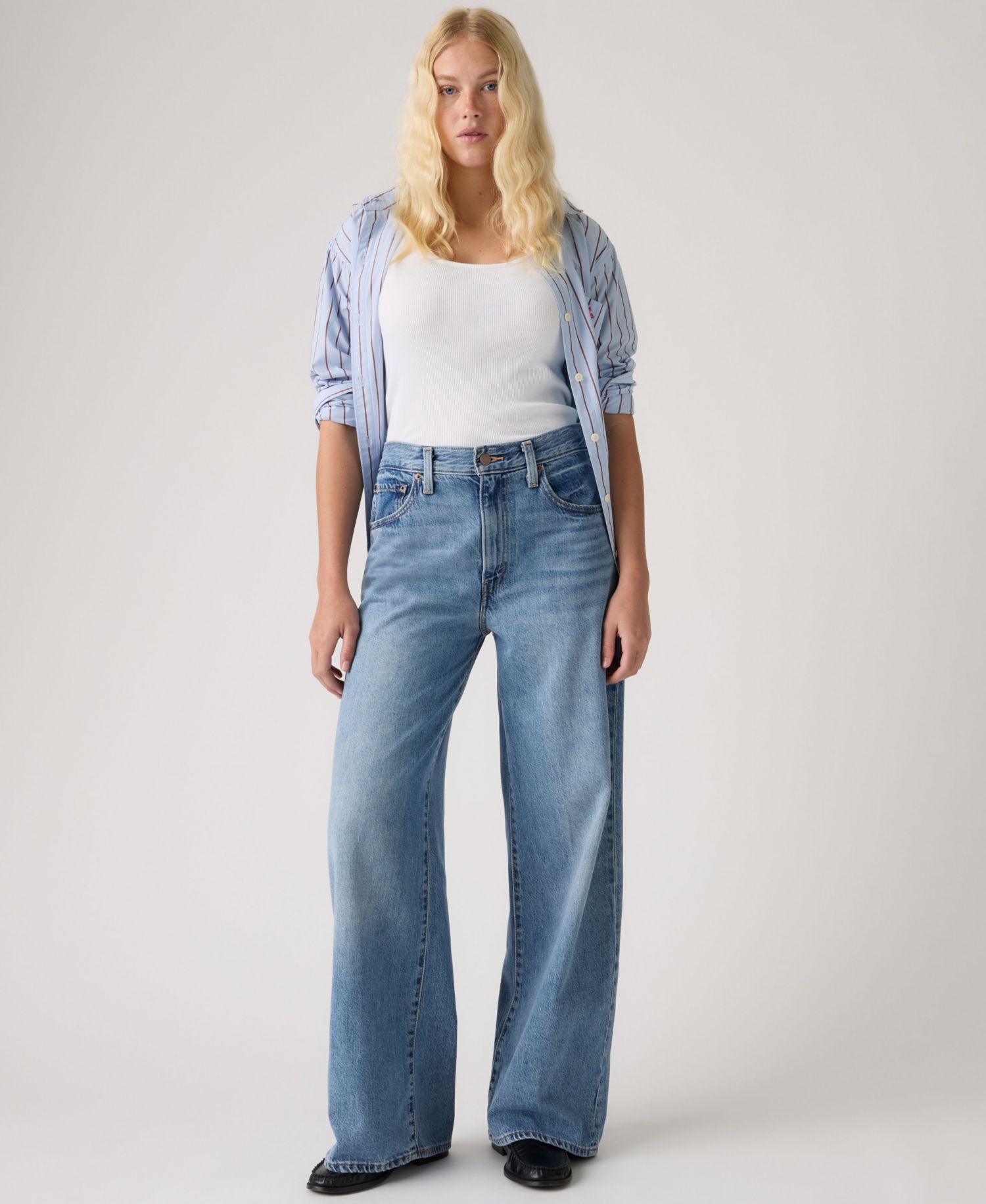 Premium Women's Cinch High-Rise Wide-Leg Jeans
