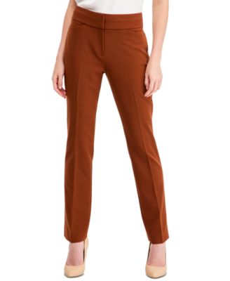 ASL Petite Mid-Rise Straight-Leg Pants