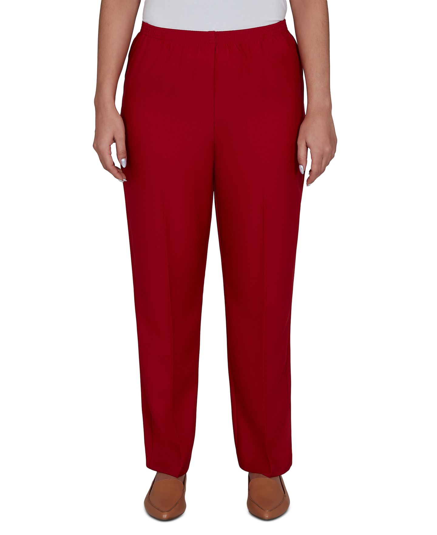 Женские брюки Alfred Dunner Petite Colored Classic Pull-On, цвет: Синий — фото 7