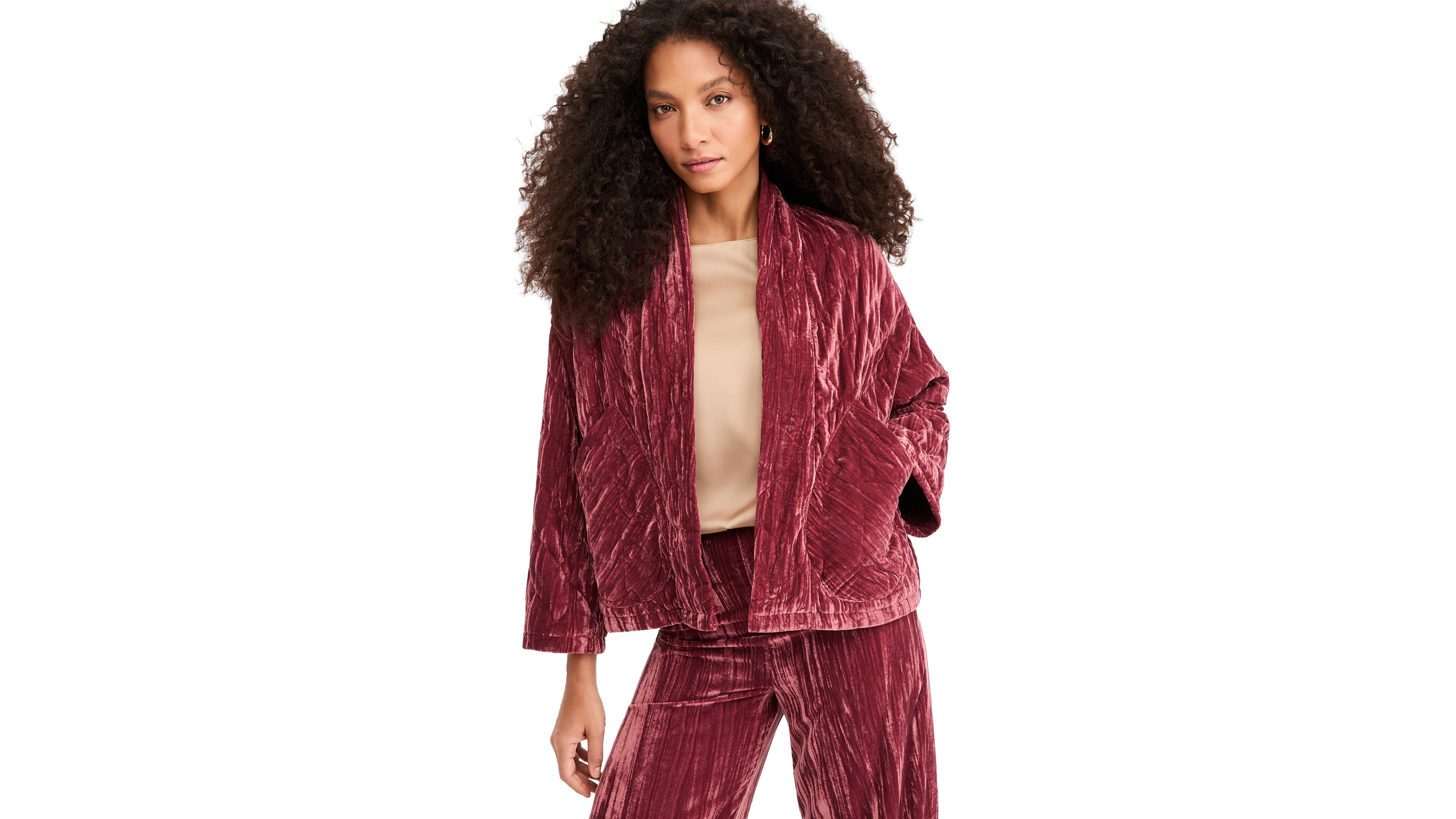 Emme Marella Emmeccesso Quilted Velvet Jacket