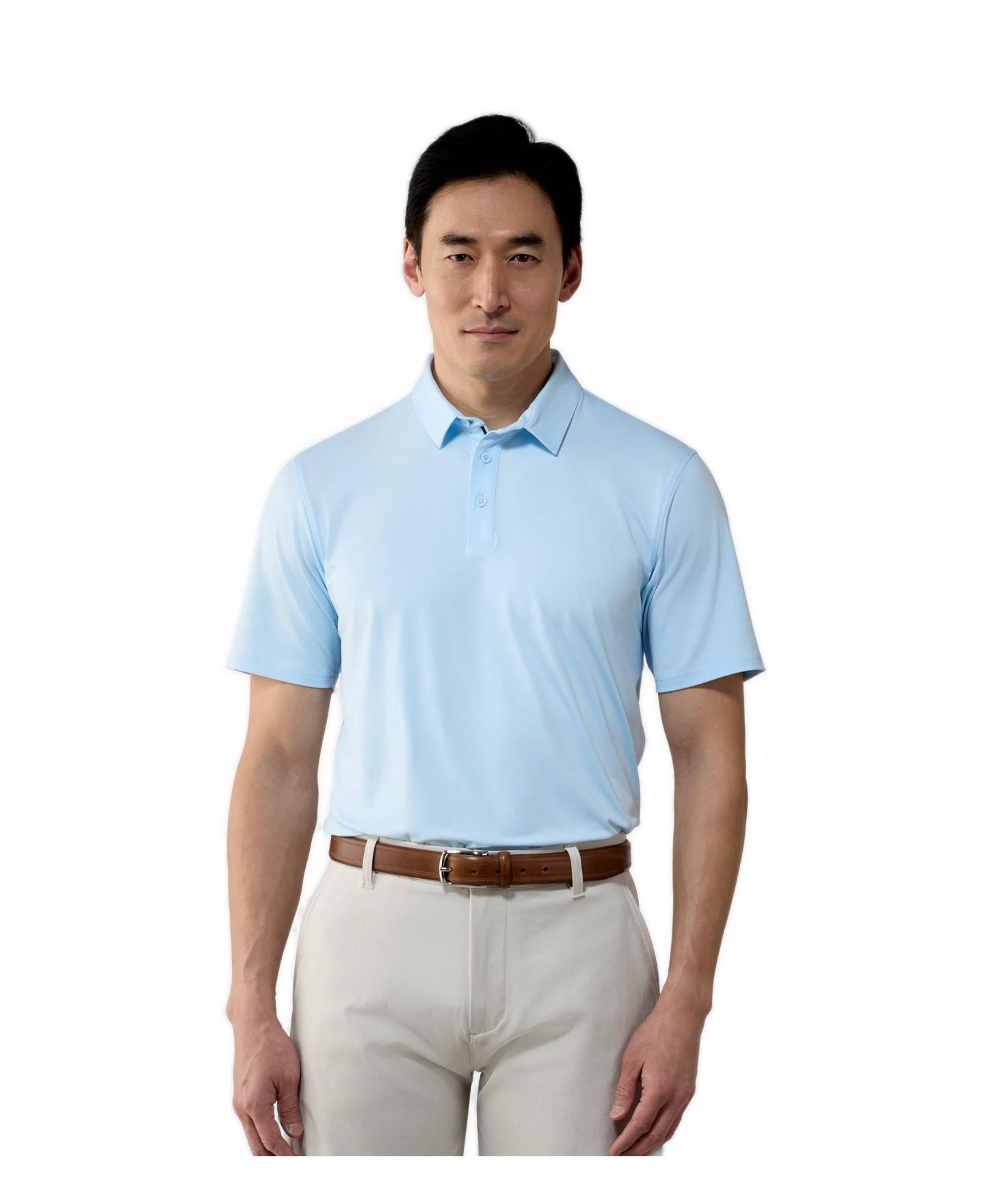 Мужское поло Cole Haan Golf Apparel Ashland Golf Slim-Fit Short-Sleeve Polo Shirt, цвет: Nantucket Breeze — фото 1