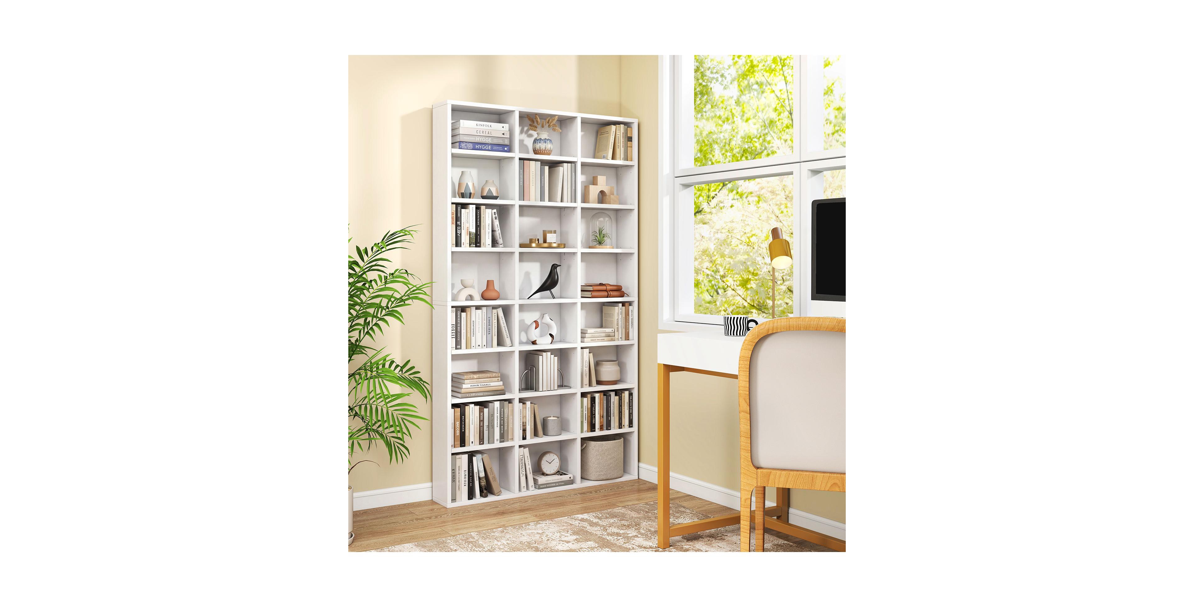 Costway 70 Inch Tall Bookshelf, 24 Cube Storage Organizer Bookcase with Adjustable Shelves