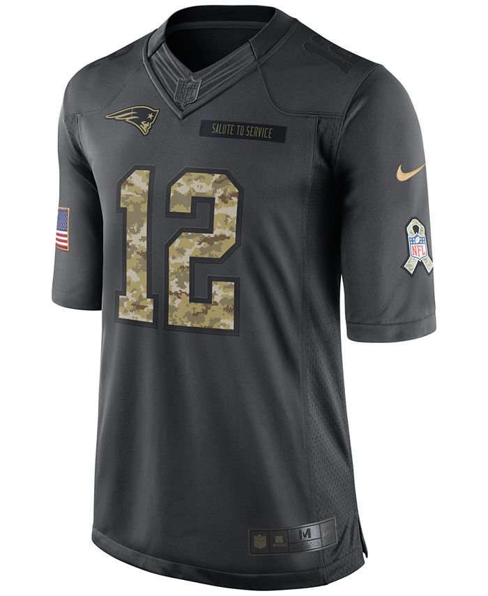 Nike Men's Tom Brady New England Patriots Salute to Service Jersey - Macy's