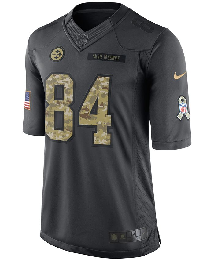 Mens Pittsburgh Steelers Antonio Brown Nike Black Game Jersey