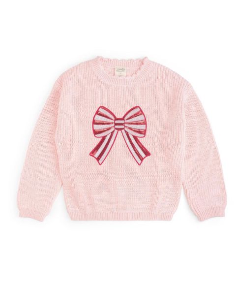 Свитер Sweet Wink 5 to 8 Candy Cane Sequin Bow Patch Christmas для девочек, цвет: Ballet