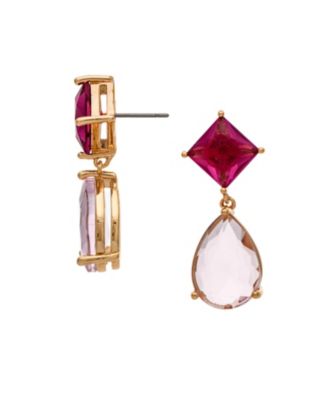 18K Gold-Plated Cubic Zirconia Drop Earrings