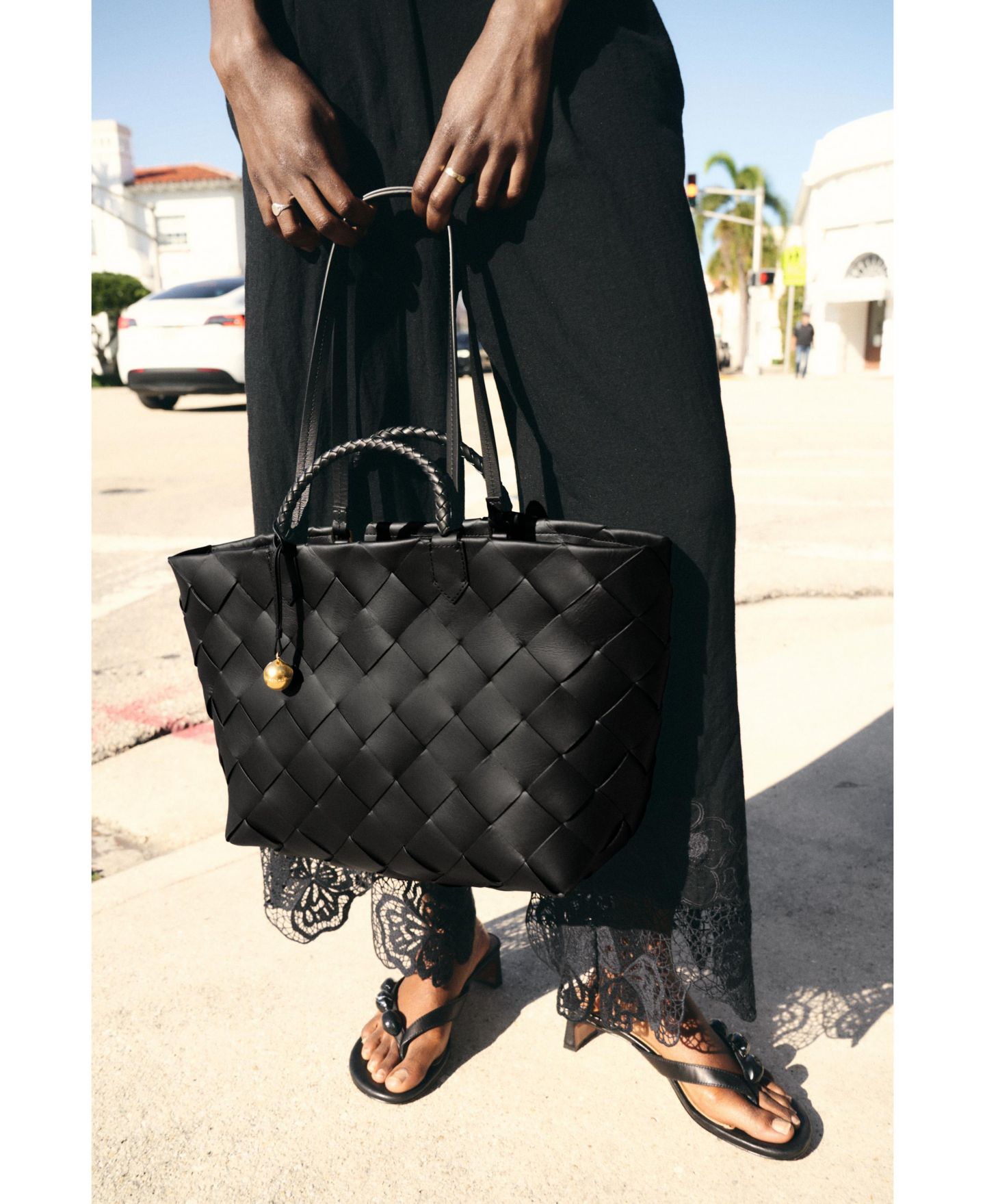 Женская сумка Rebecca Minkoff Frankie Large Leather Tote, цвет: Чёрный — фото 5