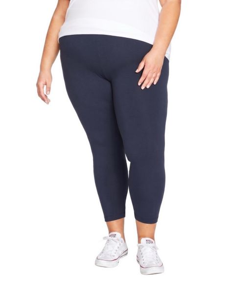 Женские леггинсы Universal Standard Plus Size Roya High-Waisted Cropped, цвет: Чёрный