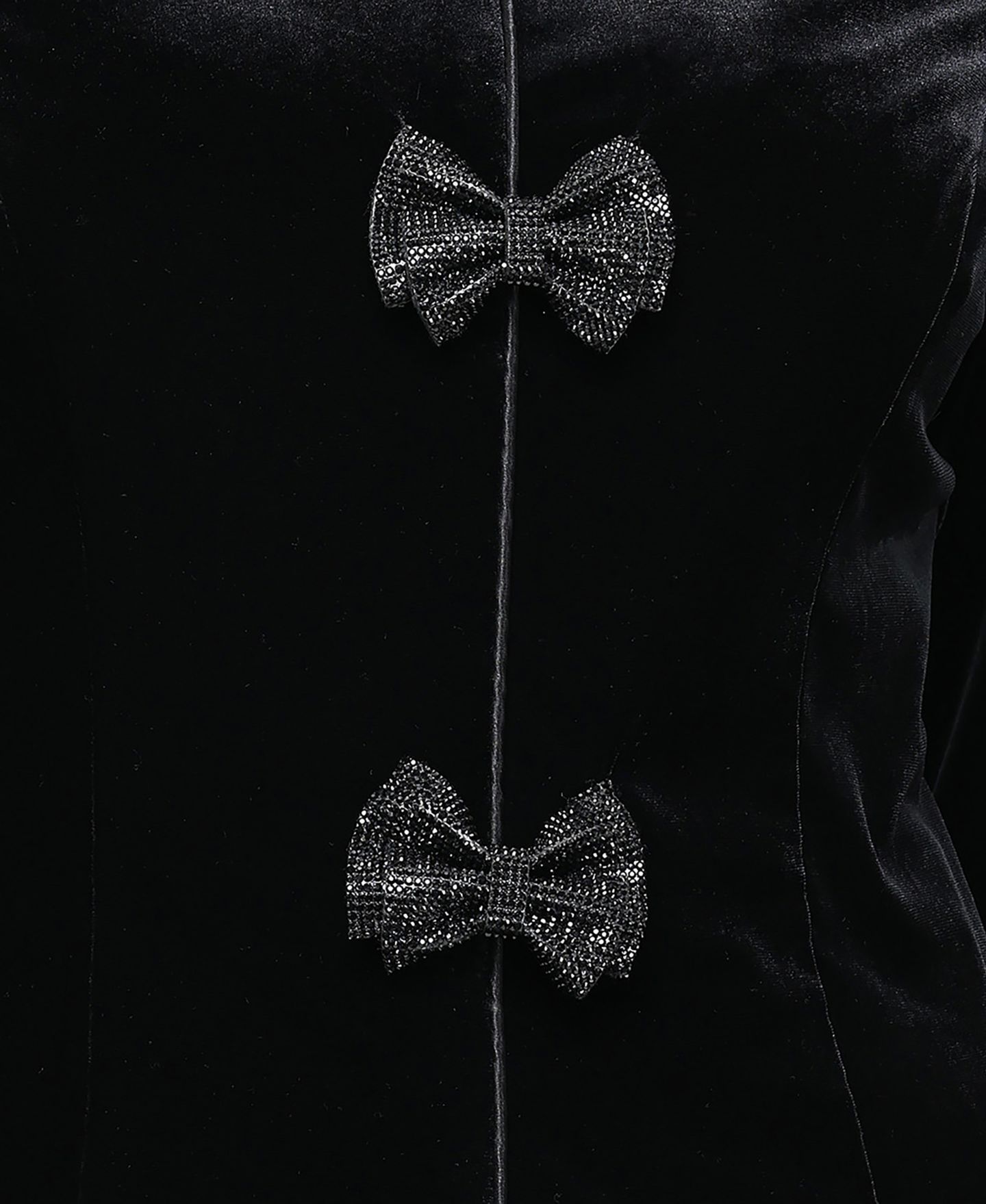 Женская куртка Alex Evenings 3/4-Sleeve Velvet Rhinestone Bow, цвет: Чёрный — фото 4