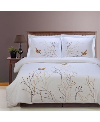 Swallow Cotton 3-Piece Duvet Cover Set