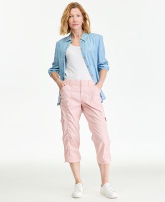 Women's Mid-Rise Cargo Capri Pants